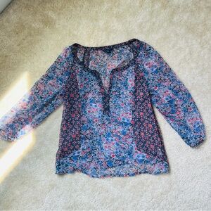 AE Floral Sheer Blouse